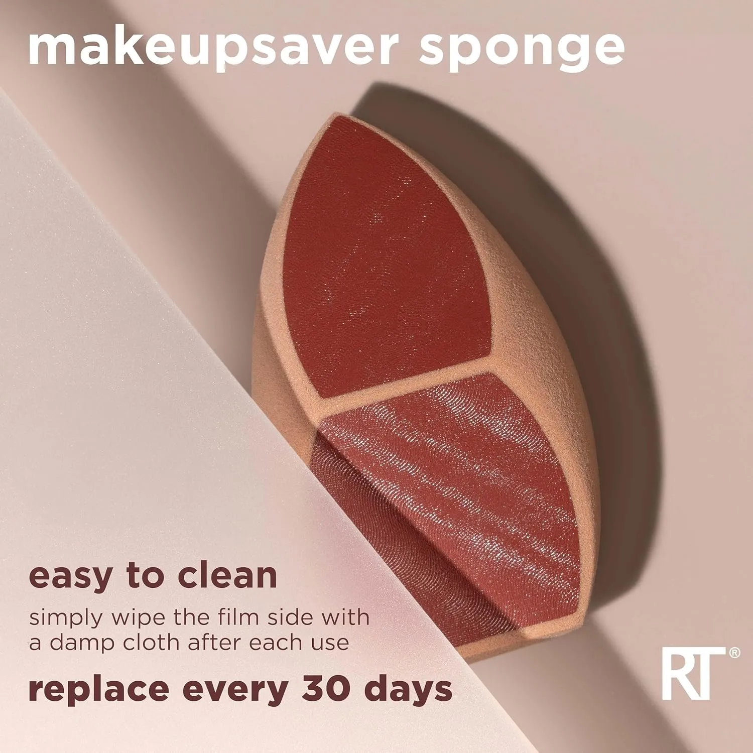 Real Techniques Makeupsaver Sponge   Brush Trio, Makeup Blending Sponge & Brushes For Liquid & Cream Formulations, Natural Finish & Reduces Makeup Waste, Cruelty & Latex-Free 3 Piece Set
