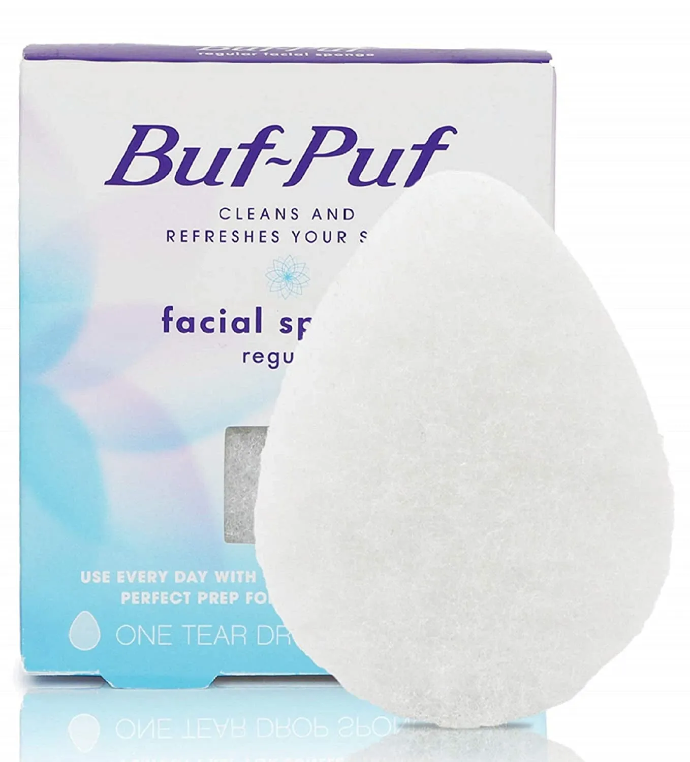 Regular Facial Sponge, Dermatologist Developed, Removes Deep down Dirt & Makeup That Causes Breakouts and Blackheads, Reusable, Exfoliating, White, 1 Count