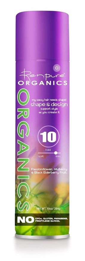 Renpure Organics My Sassy Hair Needs Shape! Shape and Design Aerosol Hairspray, 10-Ounce