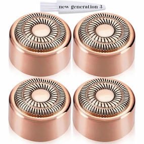 Replacement Heads New Generation 3 for Finishing Touch Flawless Facial Hair Remover Ring Light,New Version Replacement Blades for Women,18K Gold-Plated Rose Gold for Flawless