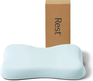 REST® Evercool® Cooling Pillow, Instant Cool-to-Touch Shell Fabric & Breathable Silicone Sponge Core for All-Night Temperature Regulation & Ergonomic Support, High, Light Blue