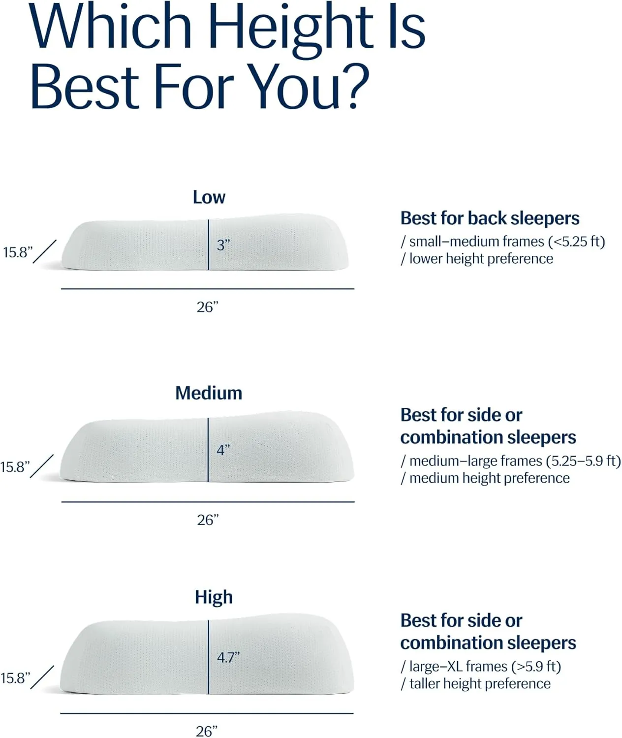 REST® Evercool® Cooling Pillow, Instant Cool-to-Touch Shell Fabric & Breathable Silicone Sponge Core for All-Night Temperature Regulation & Ergonomic Support, High, Light Blue