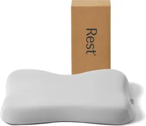 REST® Evercool® Cooling Pillow, Instant Cool-to-Touch Shell Fabric & Breathable Silicone Sponge Core for All-Night Temperature Regulation & Ergonomic Support, High, Light Gray