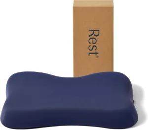 REST® Evercool® Cooling Pillow, Instant Cool-to-Touch Shell Fabric & Breathable Silicone Sponge Core for All-Night Temperature Regulation & Ergonomic Support, Medium Height, Midnight Blue