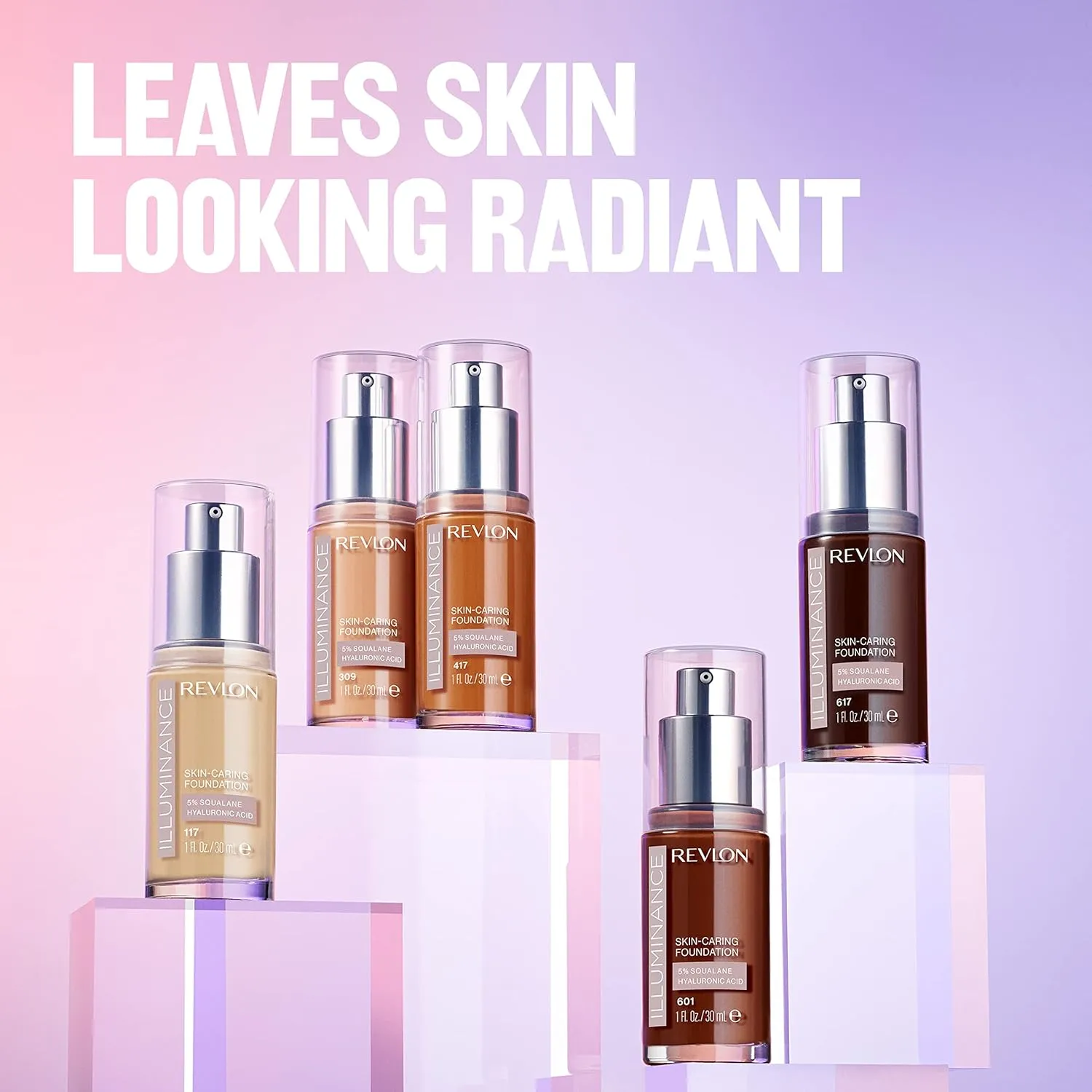 Revlon Illuminance Skin-Caring Liquid Foundation, Hyaluronic Acid, Hydrating and Nourishing Formula with Medium Coverage, 209 Buff Beige, 1 fl oz