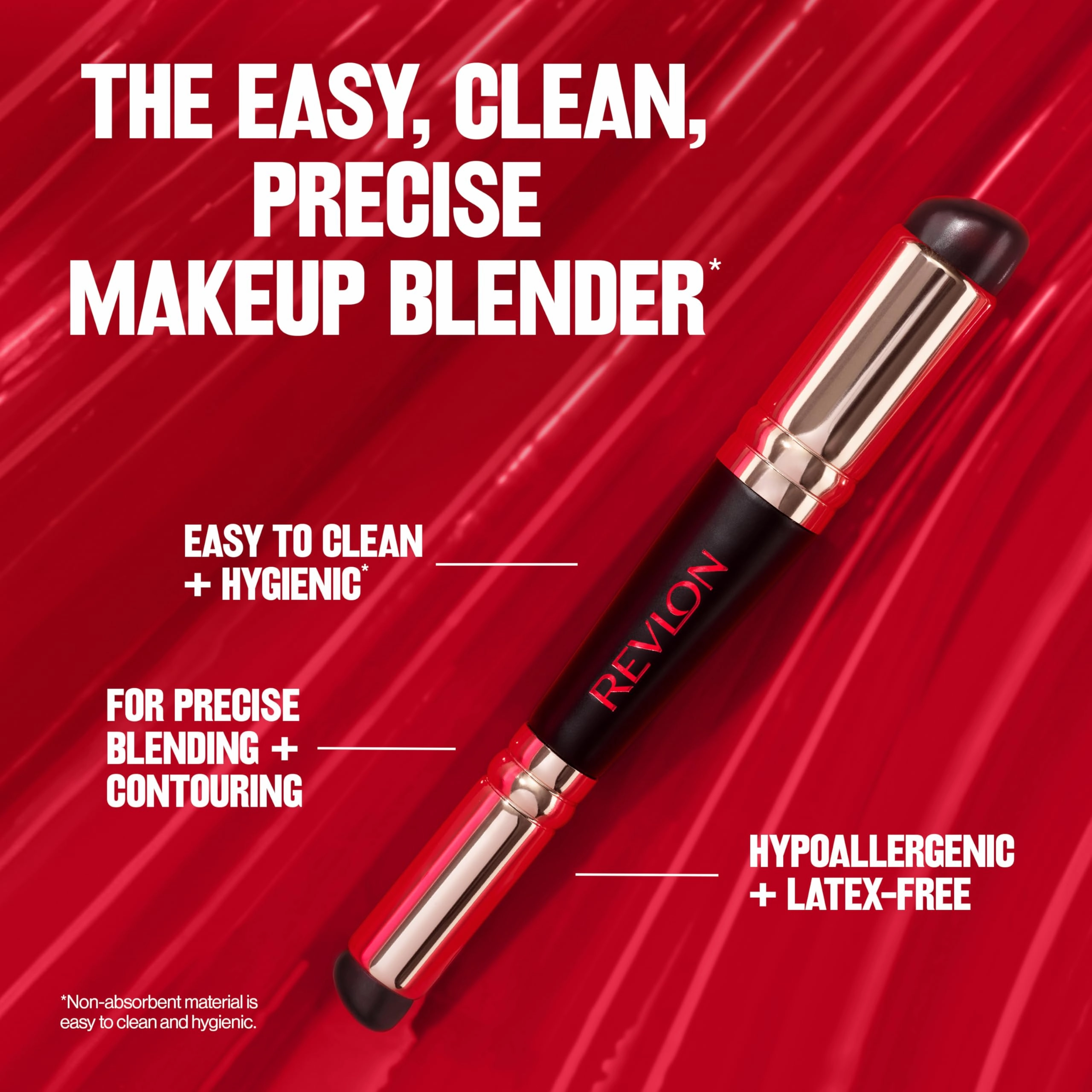Revlon Dual Ended Jelly Makeup Blender Tool, Silicone Applicator for Blush, Bronzer, Concealer, Contour, Eyes, and Lips, 1 Count