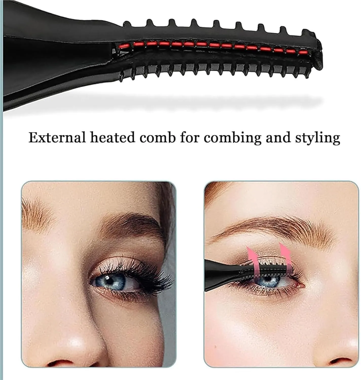 Riki Heated Eyelash Curler, 3 Heating Modes, Black, White, Pink, ABS Material, Eyelash Curler