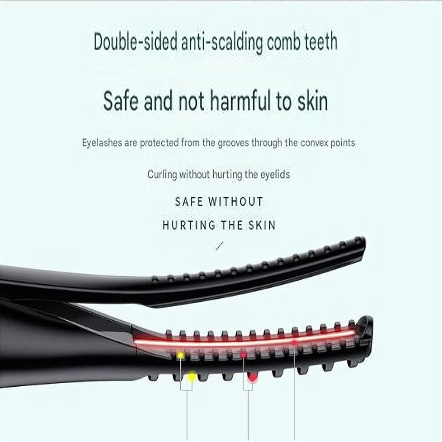 Riki Heated Eyelash Curler, 3 Heating Modes, Black, White, Pink, ABS Material, Eyelash Curler