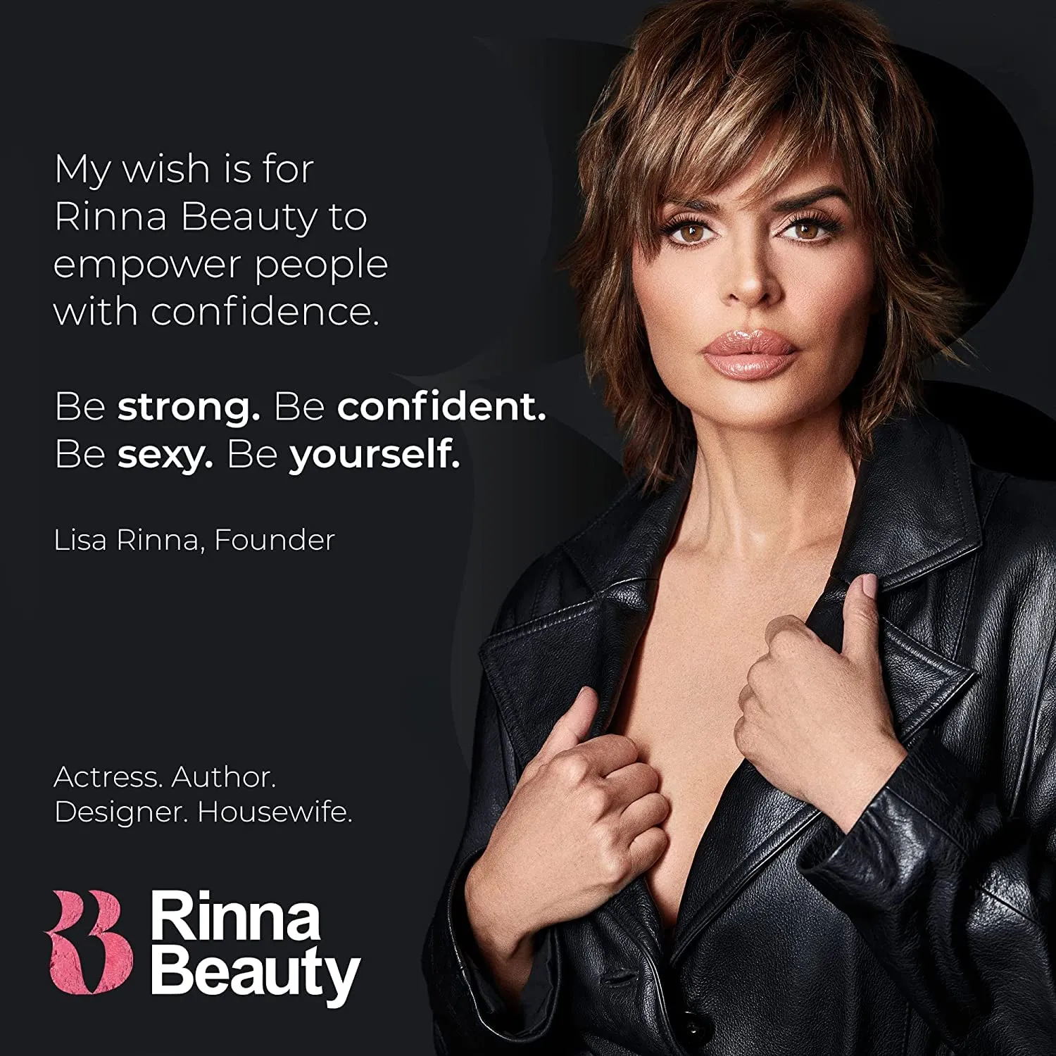 Rinna Beauty Icon Lip Kit - Showstopper- All-in-One Lip Kit Includes Lipstick, Lip Gloss, Lip Liner - Cool Brown look - Vegan, Long-Lasting, Anti-Aging & Moisturizing, Cruelty-Free - 1 each