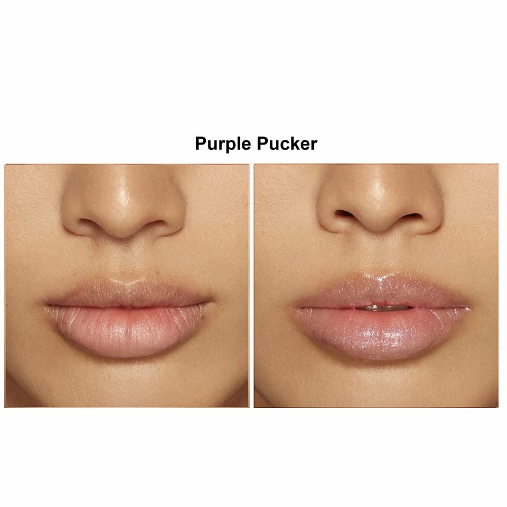 Rinna Beauty Lip Plumping Gloss - Purple Pucker - Helps Boost Collagen, Increases Lip Volume, Elastin Production - Vegan, Cruelty-Free - 1 each