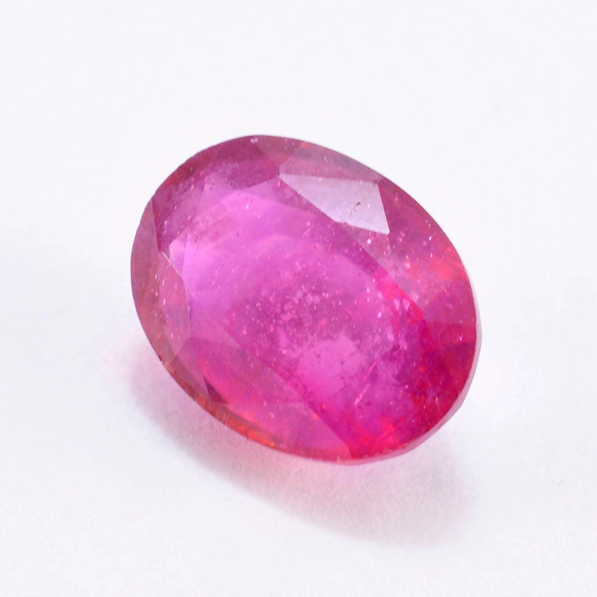 Riyogems 1PC Natural Red Ruby Faceted 8x11 mm Oval Shape beauty Quality Loose Stone