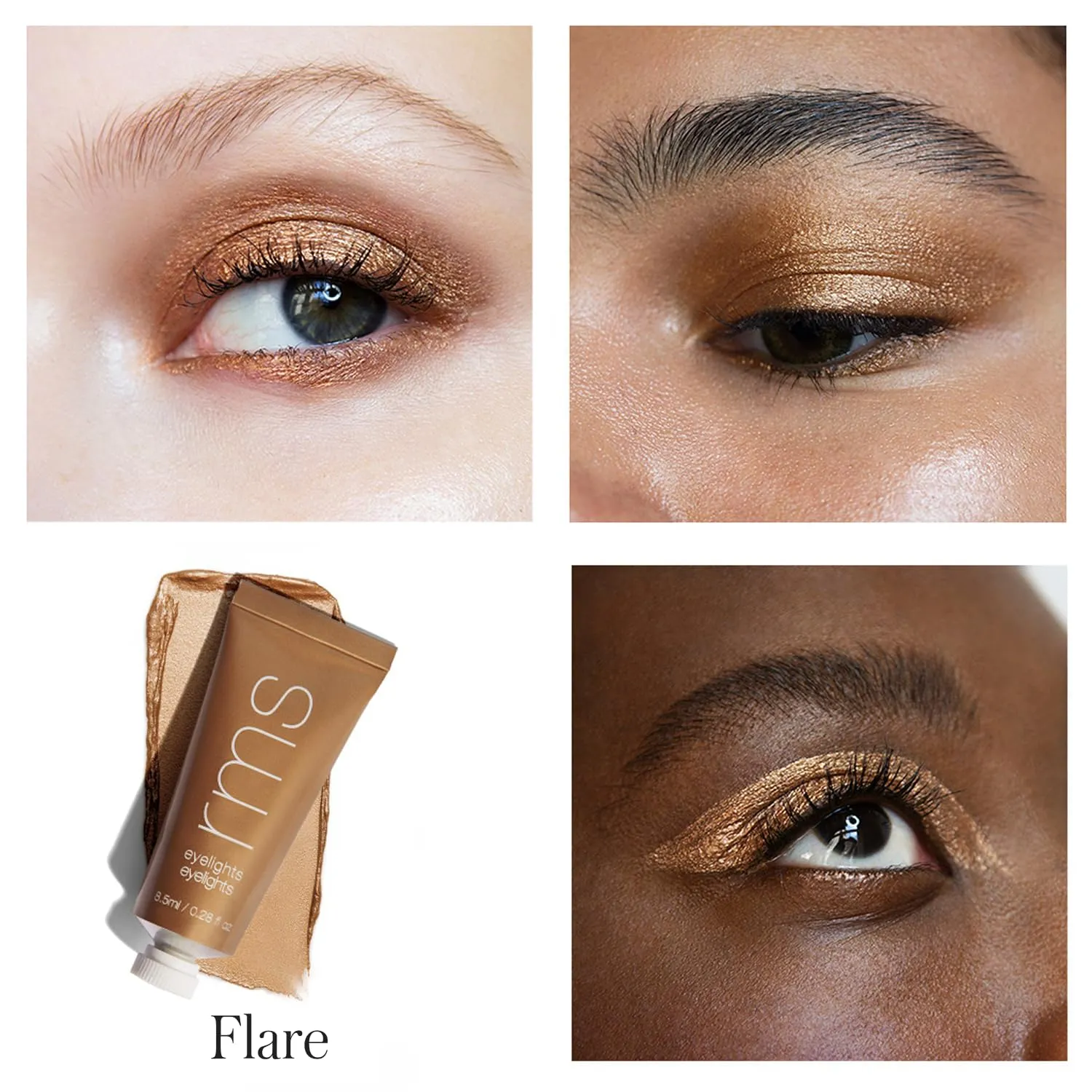 RMS Beauty Eyelights Cream Eyeshadow - Metallic Eyeshadow, Clean Eyeshadow Makeup, GMP Certified Cruelty Free Makeup, Clean Beauty Eye Shadow