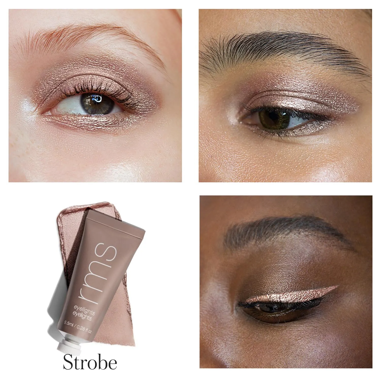 RMS Beauty Eyelights Cream Eyeshadow - Metallic Eyeshadow, Clean Eyeshadow Makeup, GMP Certified Cruelty Free Makeup, Clean Beauty Eye Shadow