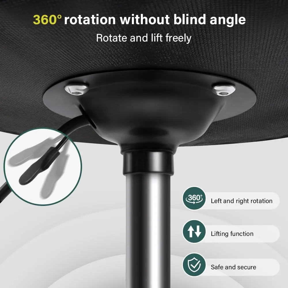 Rolling Stool Chair with Wheel Perfect for Home Work SPA Massage Height-Adjustable and Cost-Effective Swivel Stool with Low Back (Green)
