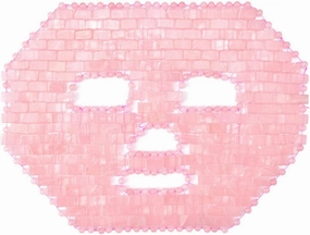 Room Decoration Jade Face Mask Natural Stone Crystal Masks Cold Eye Facial SPA Massager Beauty Skin Care Tools,Opalite Mask (Color : Rose Quartz Mask)