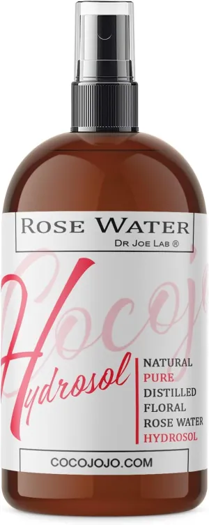 Rose Water Spray Toner for face No-Alcohol Formula, 8 oz, Rose Water for Face Mist Hydrating Pure and Natural for All Skin Types COCOJOJO Rose Facial Toner Spray