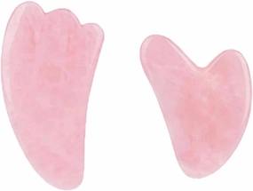 Rose Quartz Face Roller And Gua Sha Set Natural Jade Gouache Scraper Gua Sha Massage Quartz Roller Facial Lifting Massage Tool,type 14