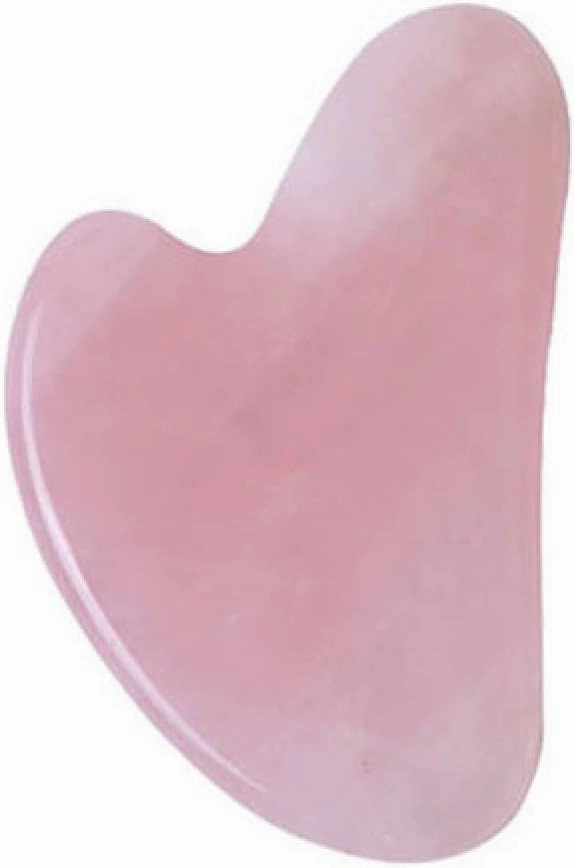 Rose Quartz Gouache Scraper Face Massage Jade Roller Set Natural Gouache Stone Facial Roller Jade,Type C