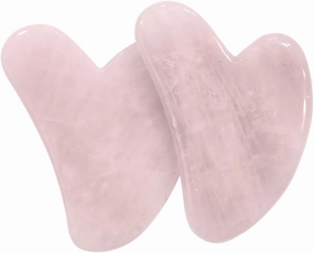 Rose Quartz Gua sha,Rose Quartz Gua Sha Facial Lifting Tool,Body Scraping Board Massage Tool Beauty Tool Guasha Board for Facial Skincare,Gua Sha Scraping Massage Tools for SPA(Pack of 2)