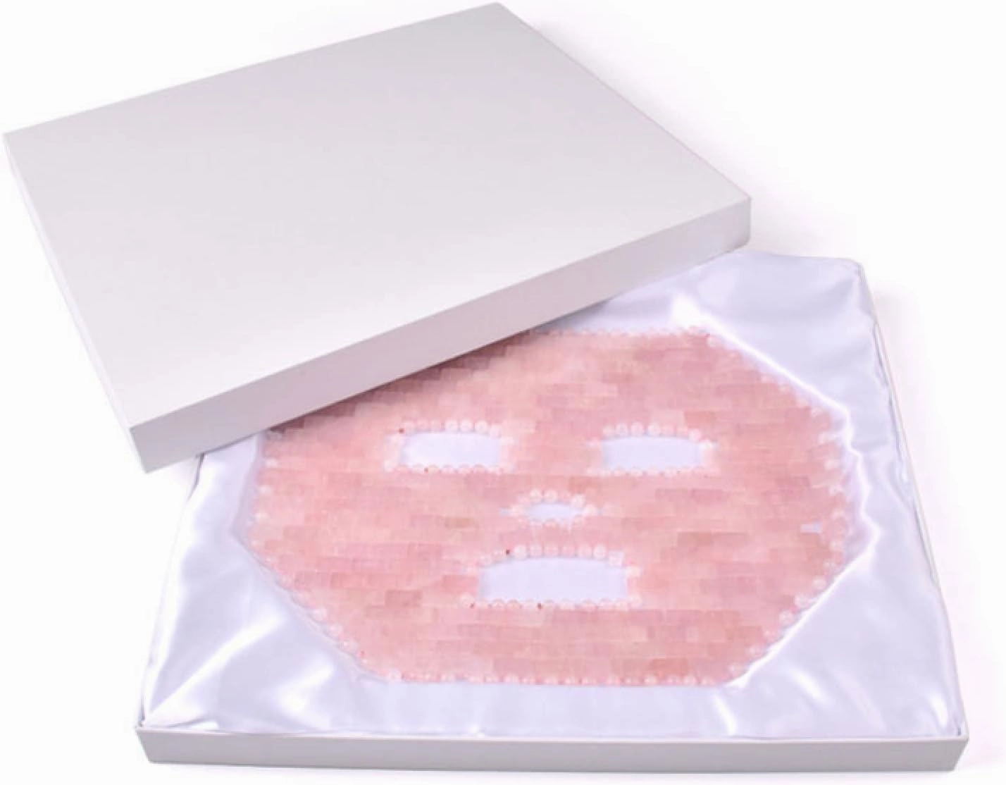 Rose Quartz Jade Eye Mask Face Massage Roller Guasha Board Gouache Scraper Natural Stone Face Mask Facial Massager,3pcs Face Set No Box