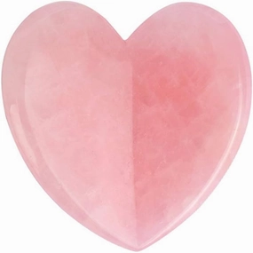 Rose Quartz Jade Roller Real Jade Gua Sha Board Mushroom Massager Face Lifting Tool Facial Guasha Massage Tool (Heart Shape)