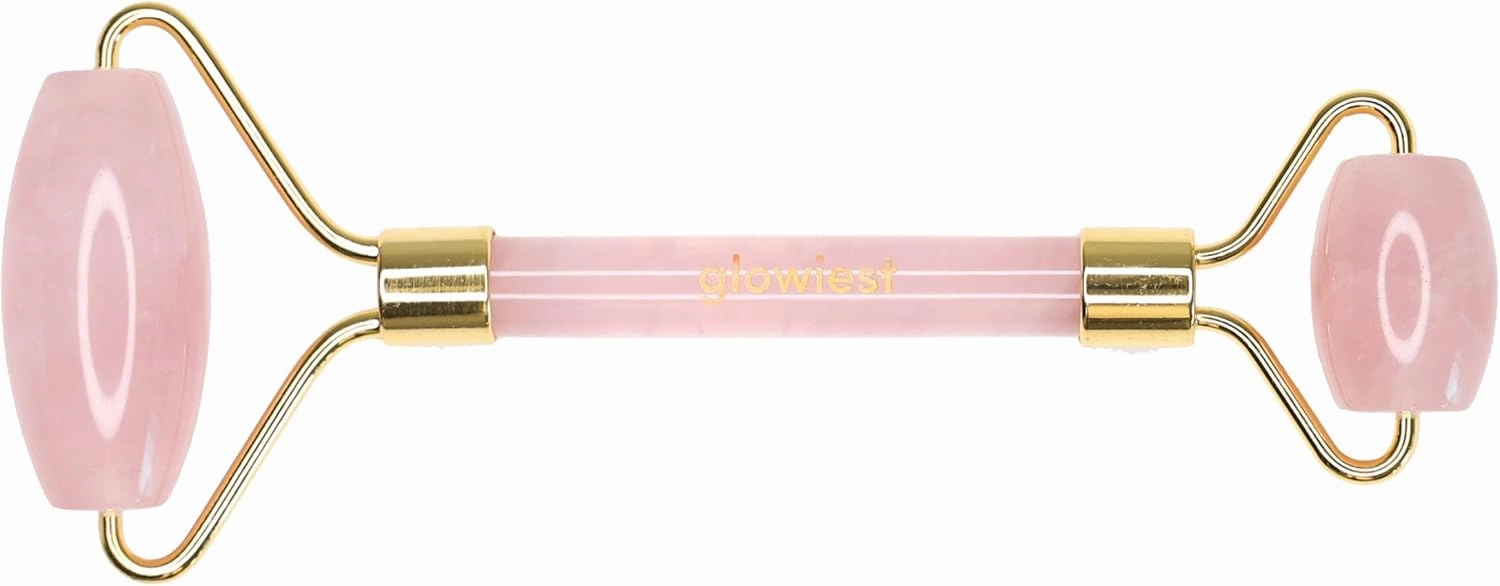 Rose Quartz Roller for Face, Eye and Neck: Facial Massager -100% Natural Rose Quartz | Lymphatic Drainage | Improving Fine Lines