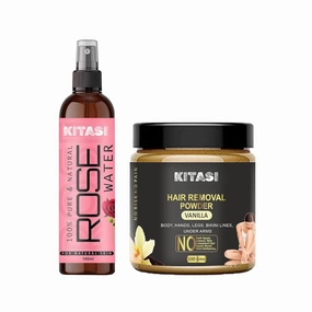 Rose Water 100 ml & Hair Removal Powder 100 gm, skin care Combo