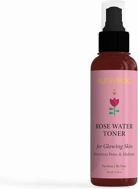 Rose Water Toner. Rose Water Spray for Face. Face Toner for Glowing Skin with Rose Water for Face. Gulab Jal Face Toner for Pores Tightening 100ml