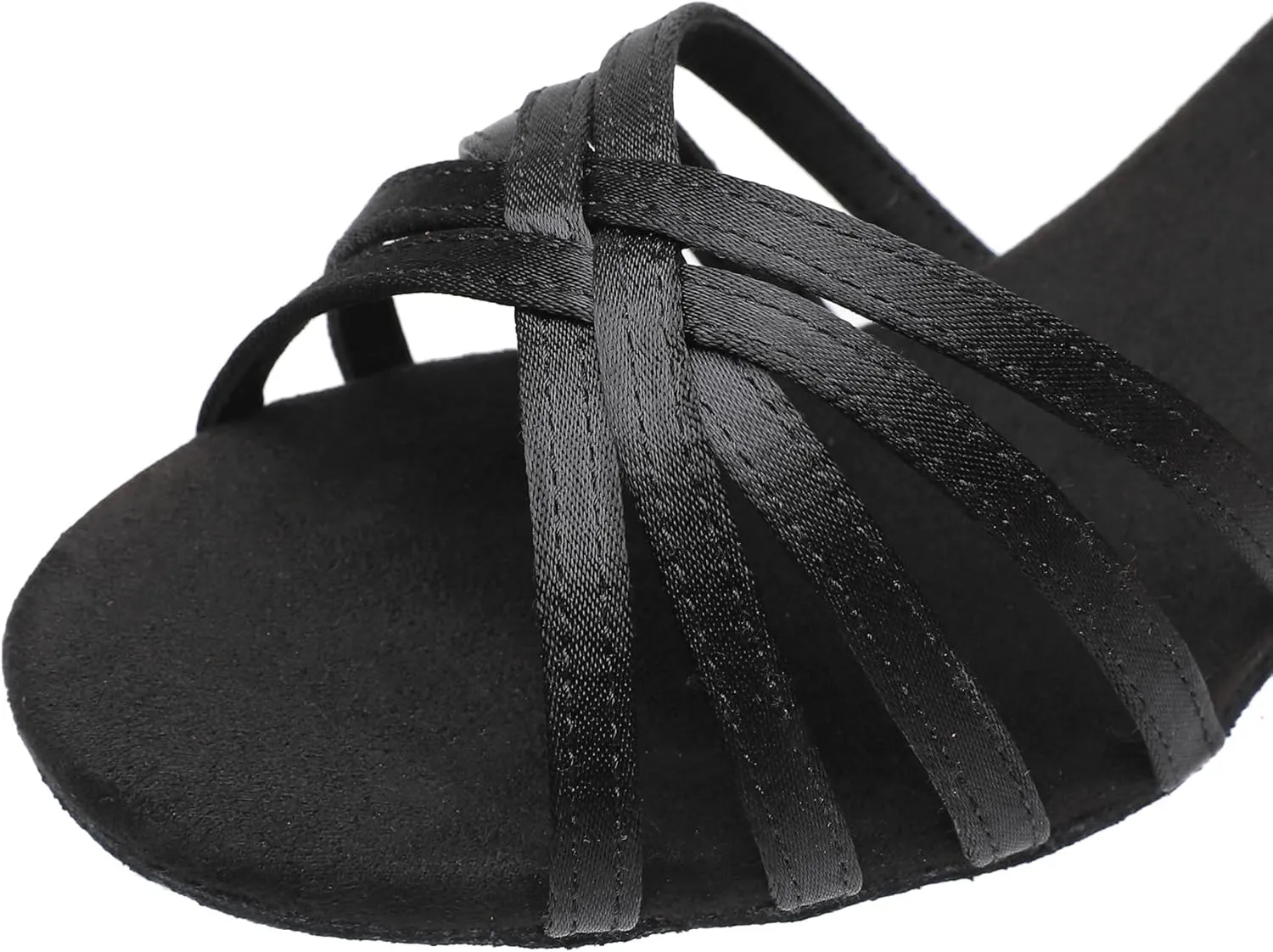 Rosefinch Women's Latin Dance Shoes Satin Professional Ballroom Salsa Practice Performance Wedding Dancing Shoes