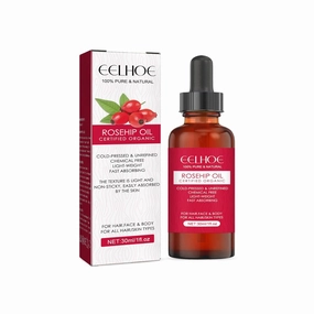 Rosehip Facial Oil with Jojoba & Mineral Oils - Hydrating Barrier Support for Dry Skin, Non-Comedogenic Formula to Even Tone 1FL OZ/30ml