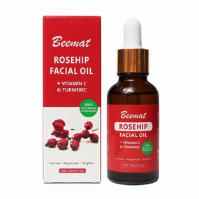 Rosehip Vitamin C Face Oil w/Turmeric 100% Natural Skin Care Facial Oil Cold Pressed Rosehip Oil for face For Brightening Hydrating & Rejuvenating 1oz/30ml