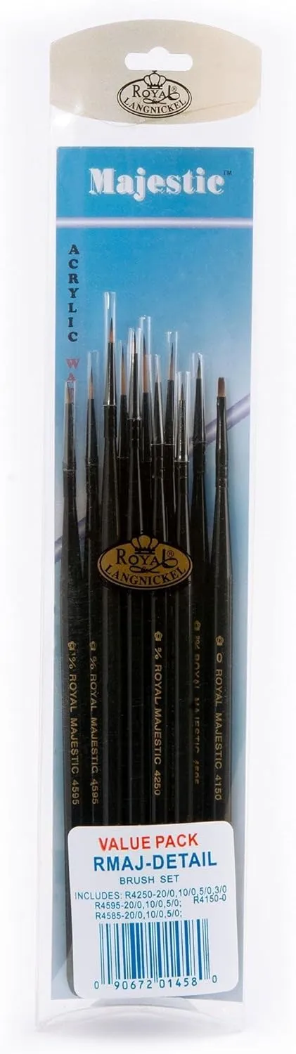 Royal & Langnickel Majestic Detail Artist Brush Set, 11-Piece