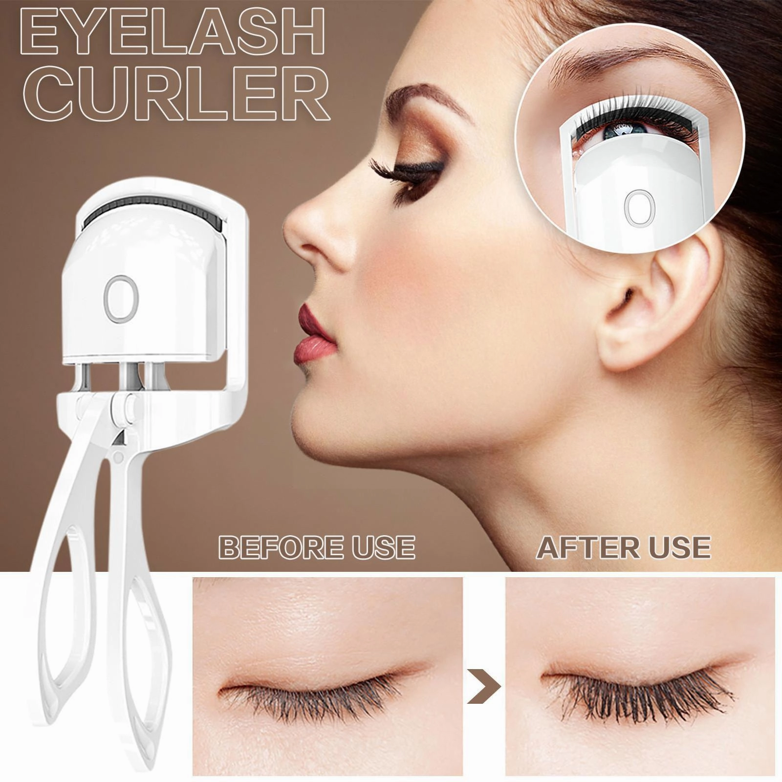 Royallure Premium Electric Heated Eyelash Curler for Long-Lasting Natural Lashes