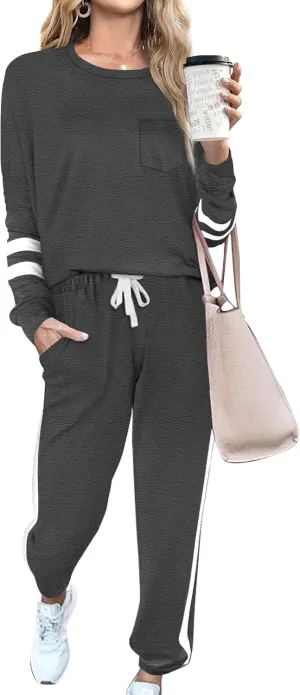 RUBZOOF Lounge Sets for Women 2 Piece Casual Travel Sweatsuits Outfits Loungewear Matching Sets Women Clothing S-3XL