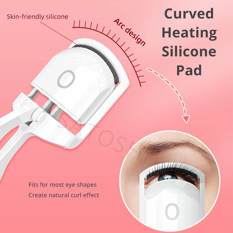 Satoshi Premium Electric Eyelash Curler Rechargeable USB Heated Eyelashes Extension Curling Device Makeup Tool