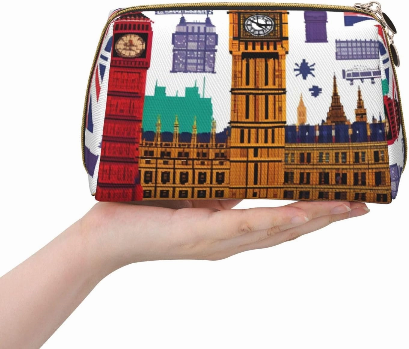 School Newspaper Toiletry Pouch, Travel-Friendly Makeup Organizer For Makeup Brushes, Lipsticks