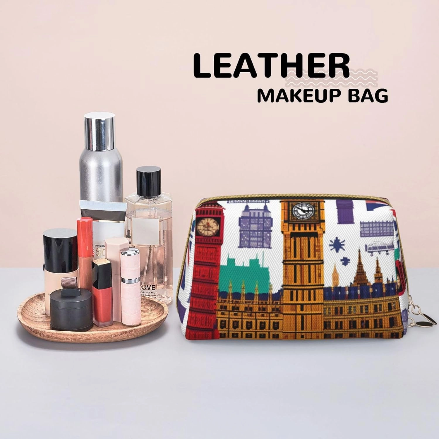 School Newspaper Toiletry Pouch, Travel-Friendly Makeup Organizer For Makeup Brushes, Lipsticks