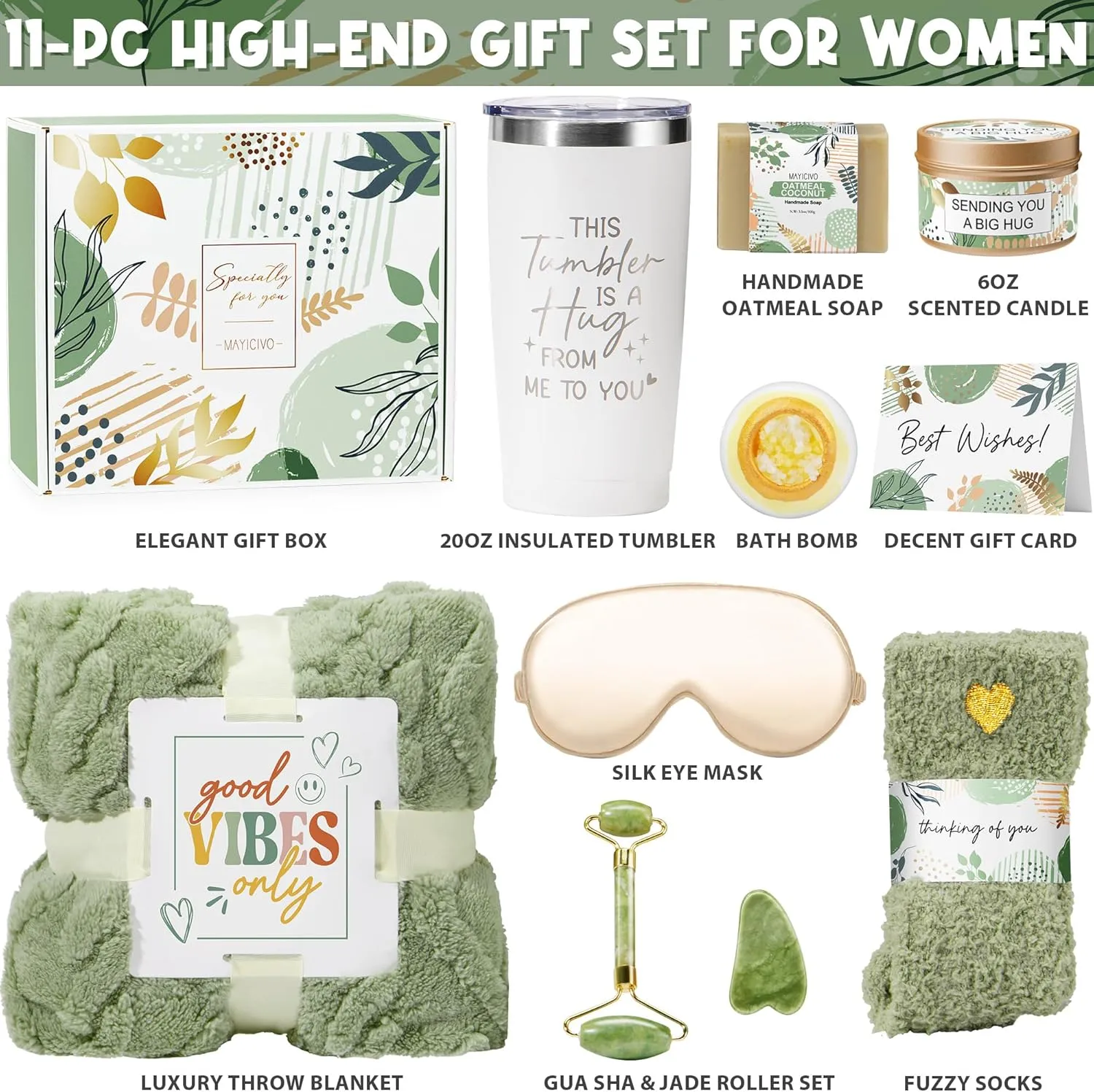 Self Care Gifts for Women Get Well Soon Gifts Basket, Birthday Gifts for Women Care Package Relaxing Spa Gifts Thinking of You Gifts w/ Blanket, Unique Mothers Day Gifts for Mom Her Friend Sister Wife