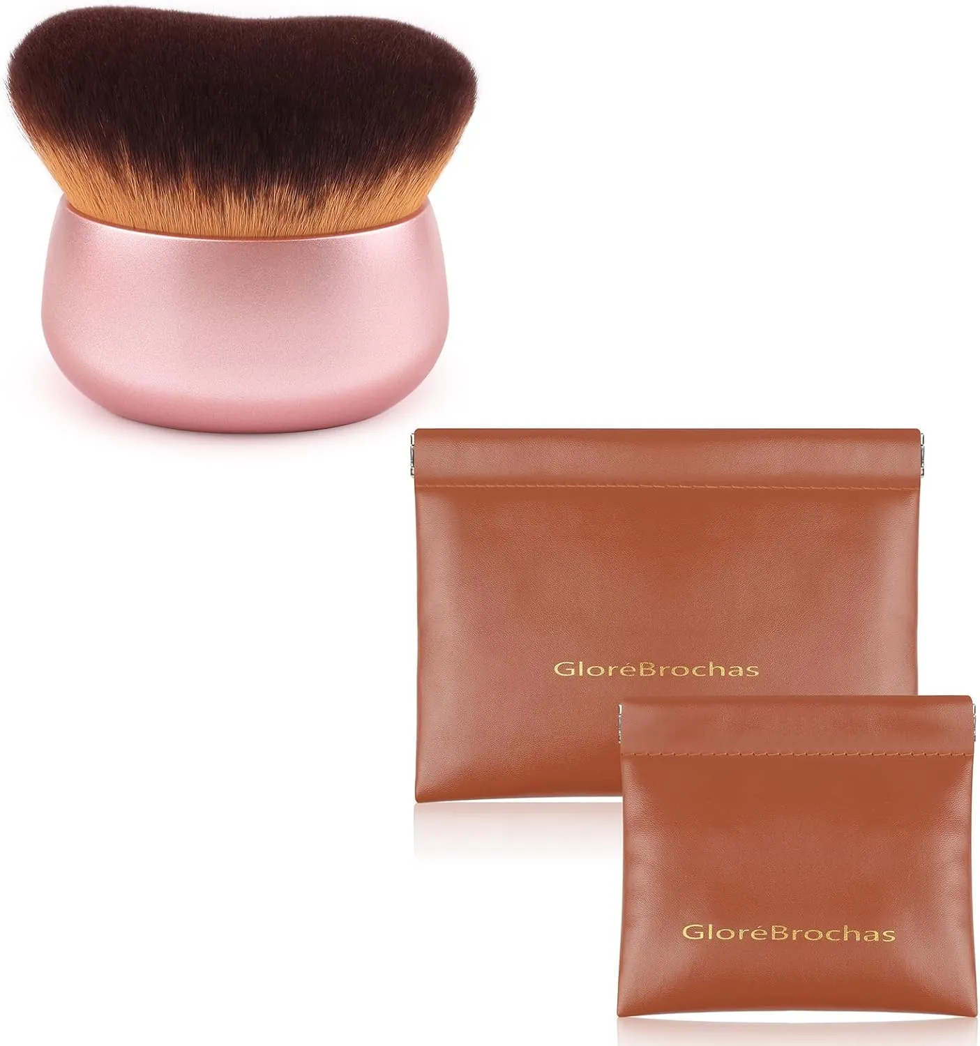 Self Tanning Brush & Makeup Bag Set – XL Body Brush for Flawless Tan Application   Travel-Friendly Cosmetic Bag, Ideal for Tanning Mousse, Lotion, Bronzer |