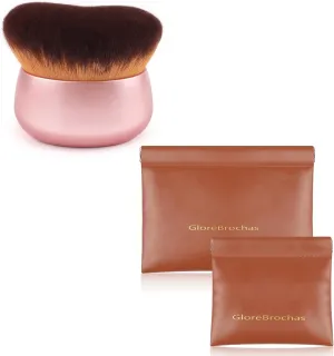 Self Tanning Brush & Makeup Bag Set – XL Body Brush for Flawless Tan Application   Travel-Friendly Cosmetic Bag, Ideal for Tanning Mousse, Lotion, Bronzer |