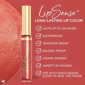 SeneGence LipSense Long-Lasting Liquid Lipstick – 18-Hour Wear, Waterproof, Transfer-Proof, Paraben-Free, Vegan, Cruelty-Free Lip Color in Multiple Shades