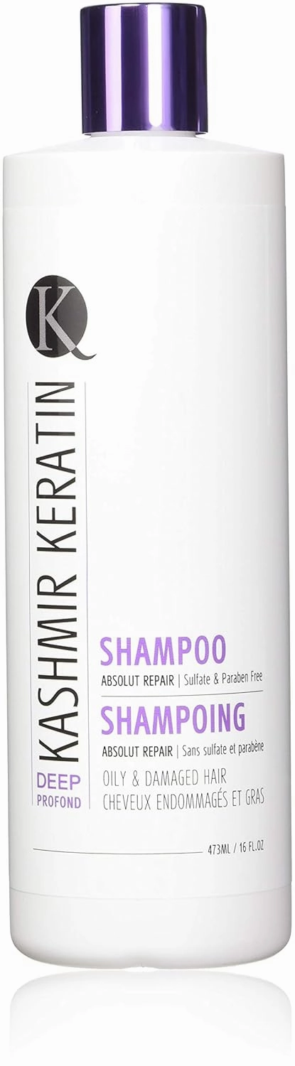 Shampoo- Deep Ideal for Oily Hair - Absolute Repair Smoothing Treatment for Healthier, Vibrant Hair- Sulfate & Paraben Free (16 Fl Oz)
