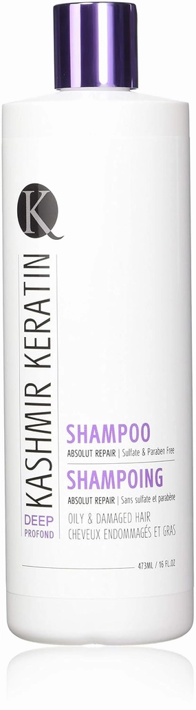 Shampoo- Deep Ideal for Oily Hair - Absolute Repair Smoothing Treatment for Healthier, Vibrant Hair- Sulfate & Paraben Free (16 Fl Oz)