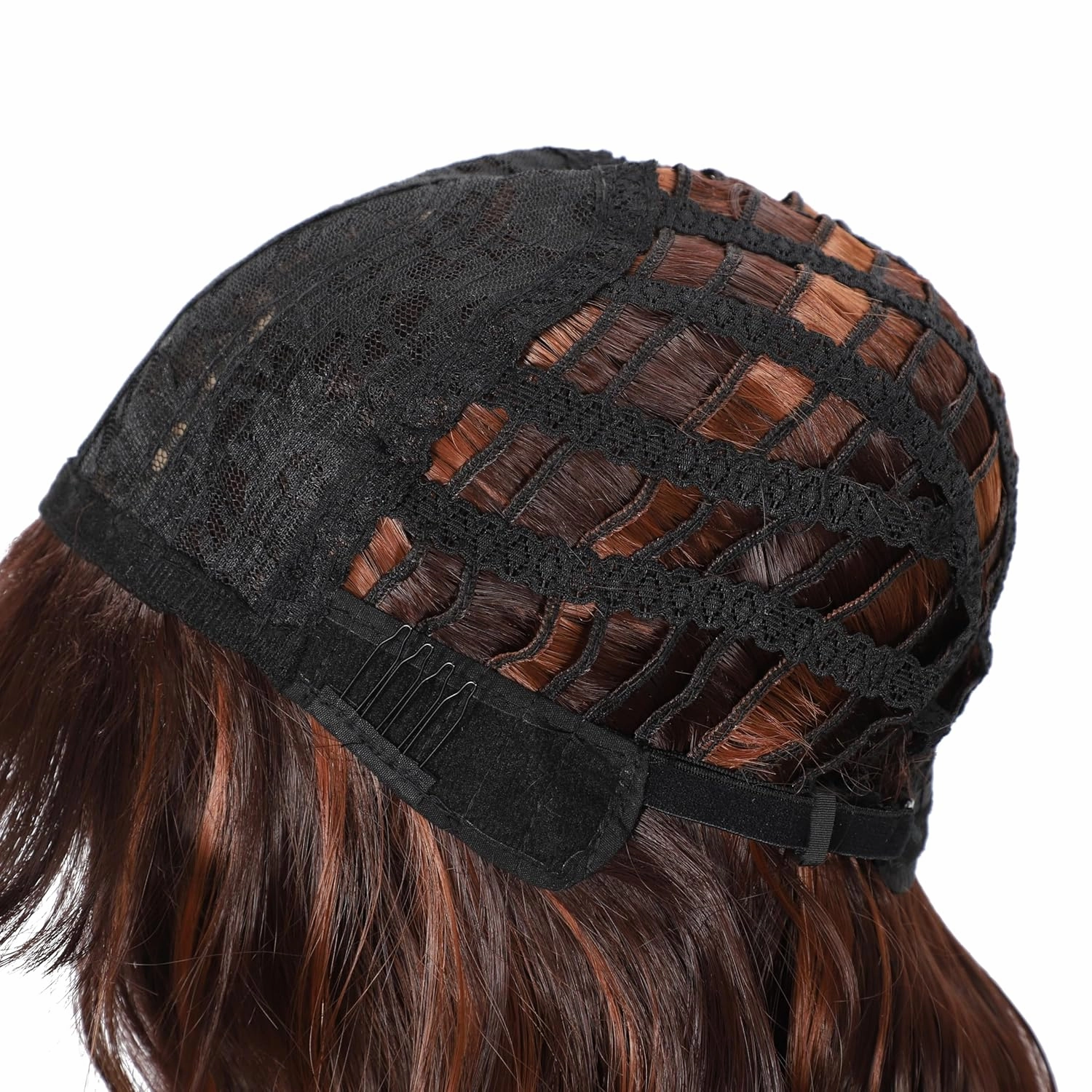 Short Curly Wigs with Bangs for Women 14 Inches Wavy Bob Wig Synthetic Heat Resistant Fiber Wigs