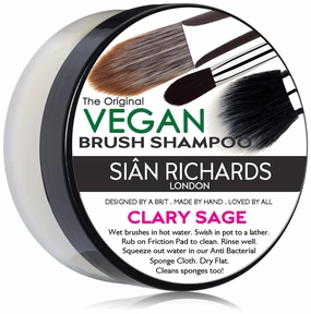 Sian Richards London Vegan Young Coconut Brush Shampoo Makeup Brush and Sponge Cleaner