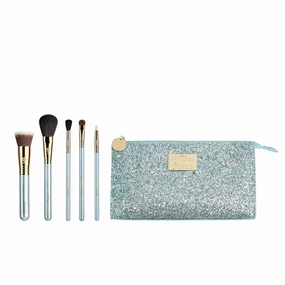 Sigma Beauty and Disney Cinderella Fairytale Brush Set - Professional Makeup Brush for Face and Eyeshadow - Hypoallergenic, Vegan Makeup Brushes - 3 Face Brushes, 2 Eye Brushes