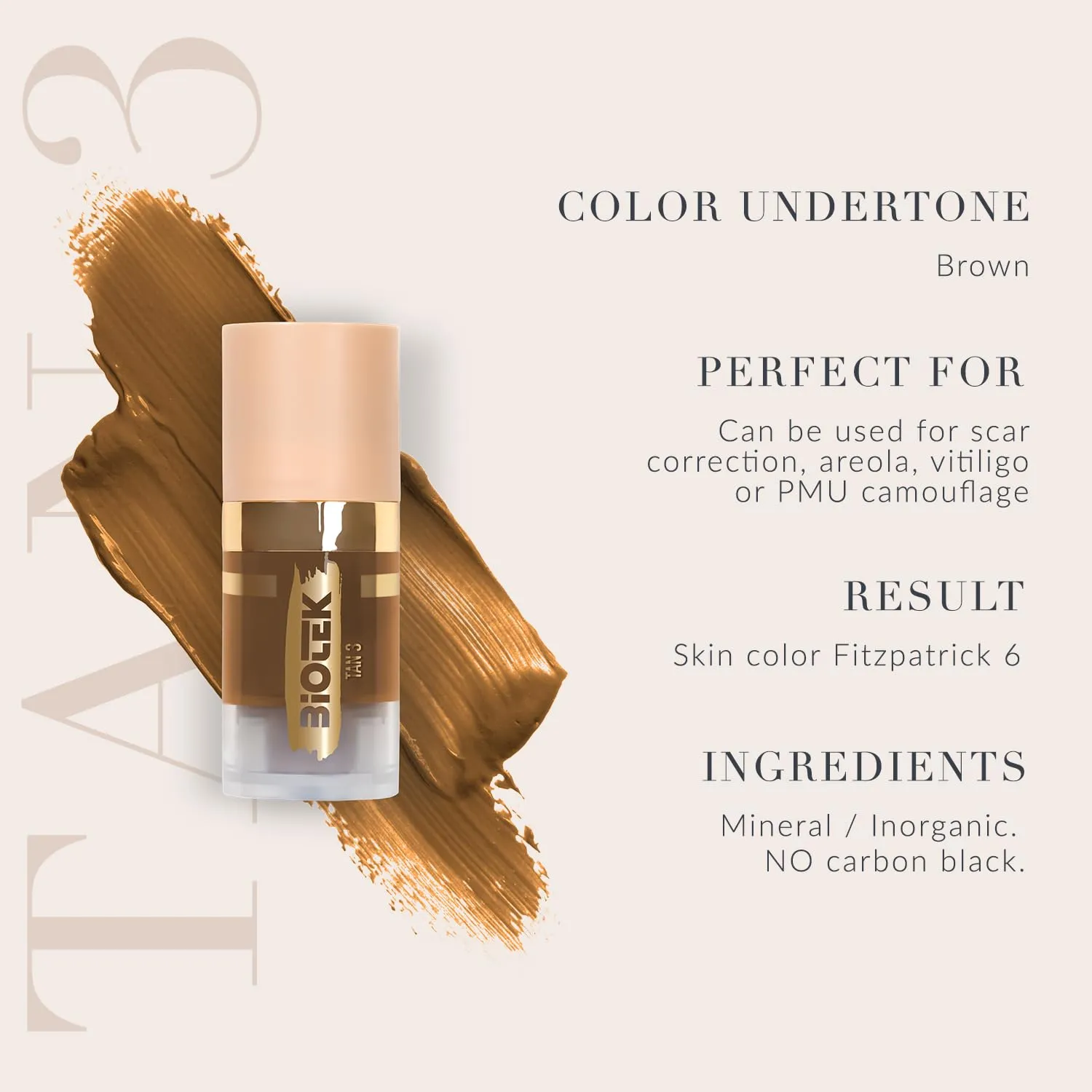 Skin Pigment for Permanent Makeup - Made in Italy - Tan 3 0,24 fl.oz.
