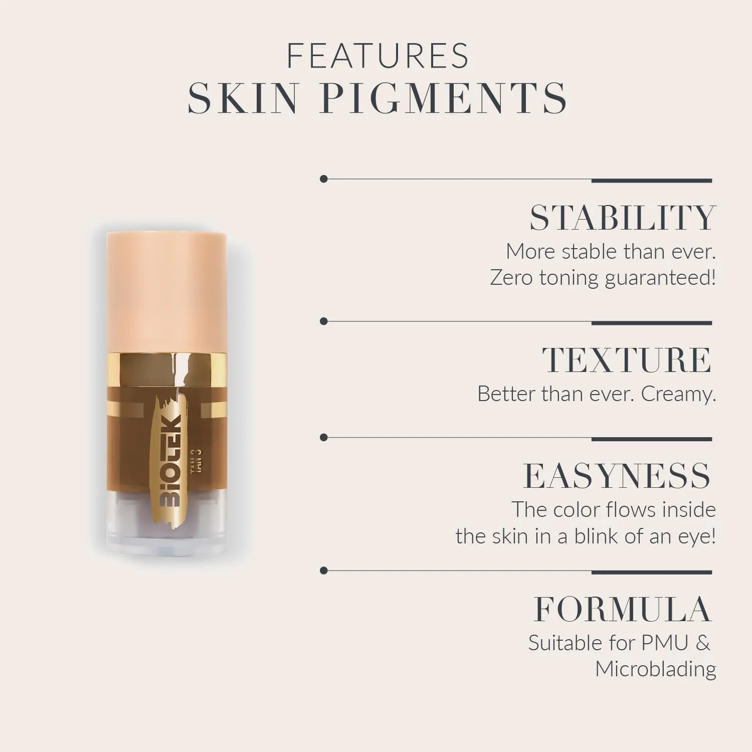 Skin Pigment for Permanent Makeup - Made in Italy - Tan 3 0,24 fl.oz.