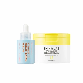 SKIN&LAB Vitamin C Brightening Serum and Porebarrier Cleansing Balm Bundle