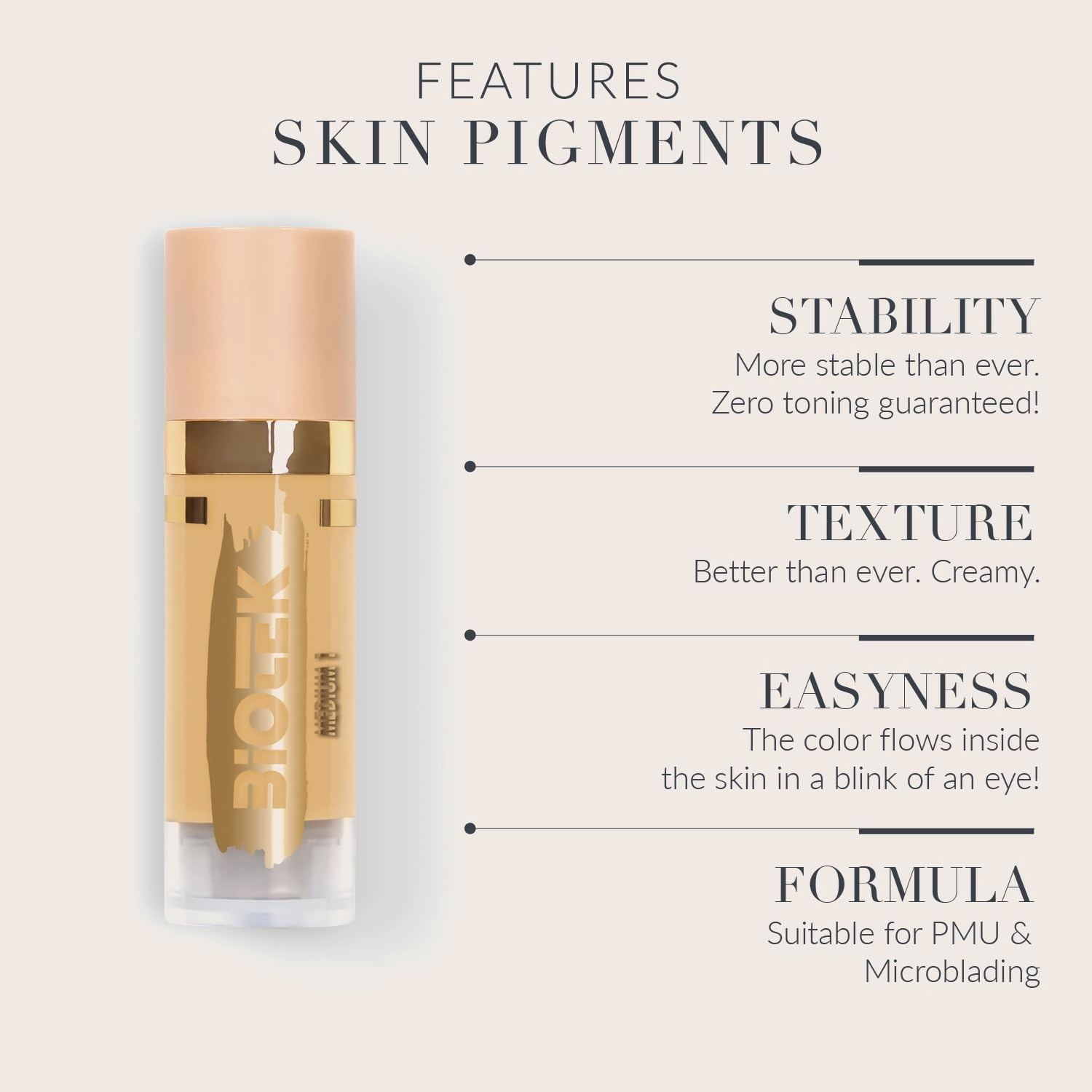 Skin Pigment for Permanent Makeup - Made in Italy - Medium 1 0,61 fl.oz.